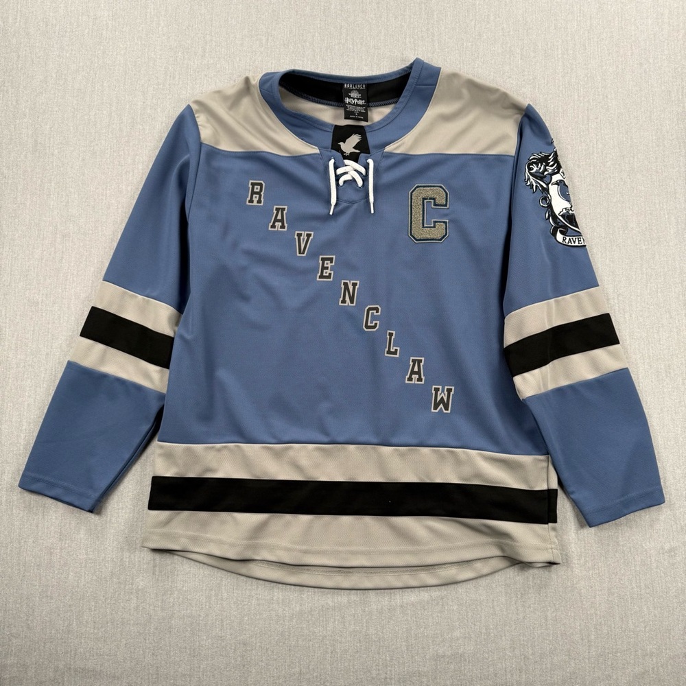 Harry Potter‎ Ravenclaw Light Blue Lace-Up Hockey Jersey with